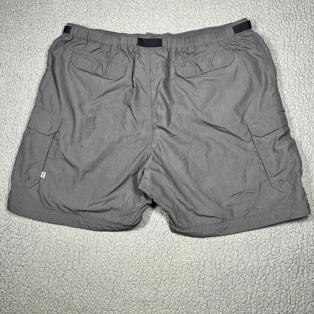 REI Sahara Mens XXL Gray Nylon Cargo Hiking Shorts UPF 50 Belted Convertible